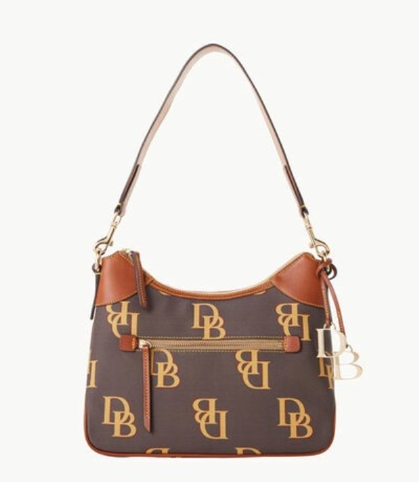 Brown Dooney And Bourke Monogram Women\'s Hobo Bag | 57KVZUYFS