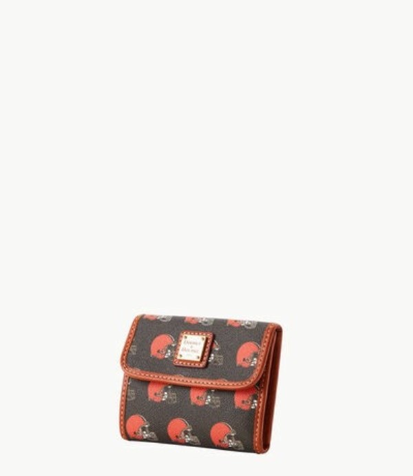 Brown Dooney And Bourke NFL Browns Flap Credit Women's Wallets | 27XECJRPM