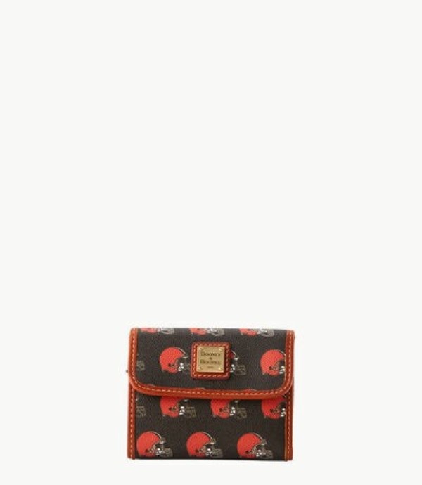 Brown Dooney And Bourke NFL Browns Flap Credit Women\'s Wallets | 27XECJRPM