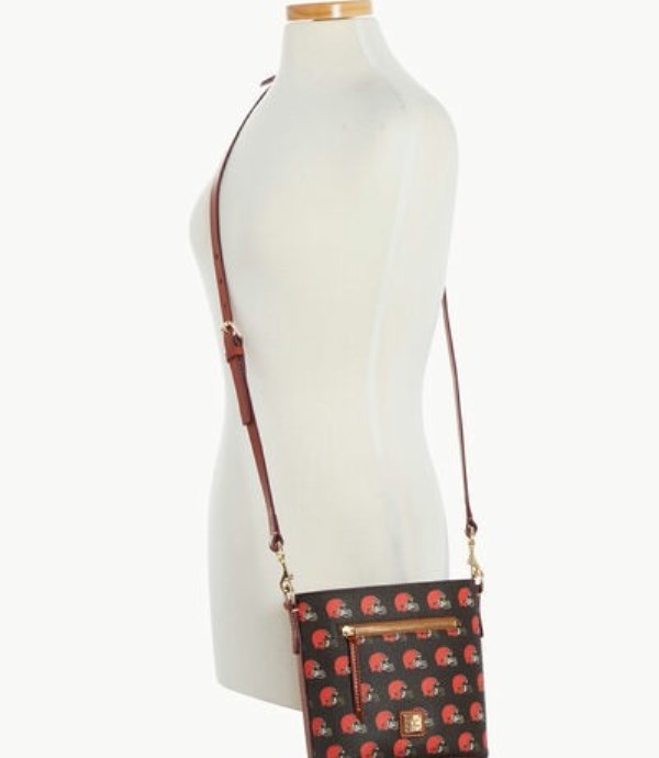 Brown Dooney And Bourke NFL Browns Small Zip Women's Crossbody Bags | 95FGBUAVO