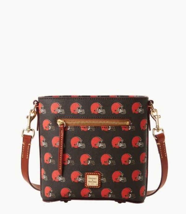 Brown Dooney And Bourke NFL Browns Small Zip Women\'s Crossbody Bags | 95FGBUAVO