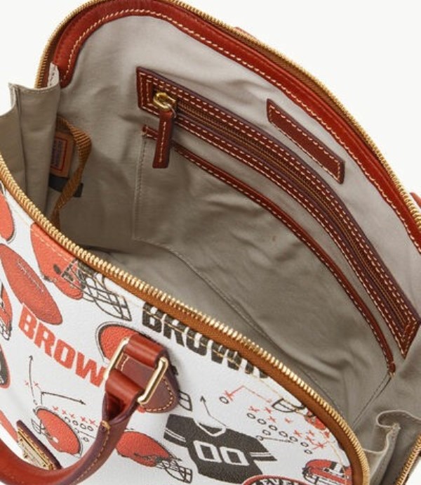 Brown Dooney And Bourke NFL Browns Zip Zip Women's Satchel Bags | 86PXNDVEH