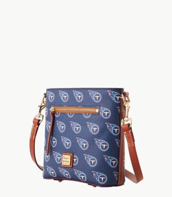 Brown Dooney And Bourke NFL Titans Small Zip Women's Crossbody Bags | 52JZOSVBC