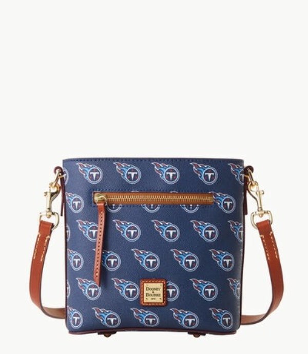 Brown Dooney And Bourke NFL Titans Small Zip Women\'s Crossbody Bags | 52JZOSVBC