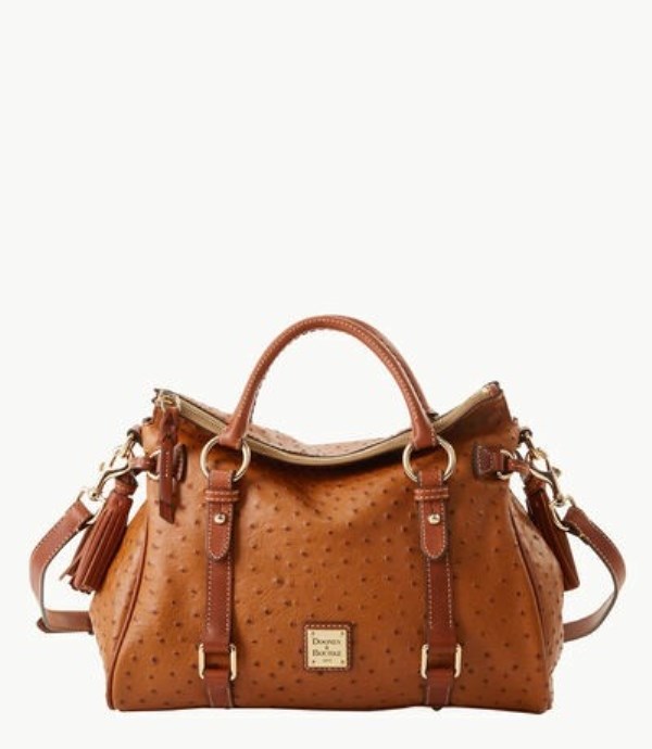 Brown Dooney And Bourke Ostrich Large Women\'s Satchel Bags | 08XNWGDYH