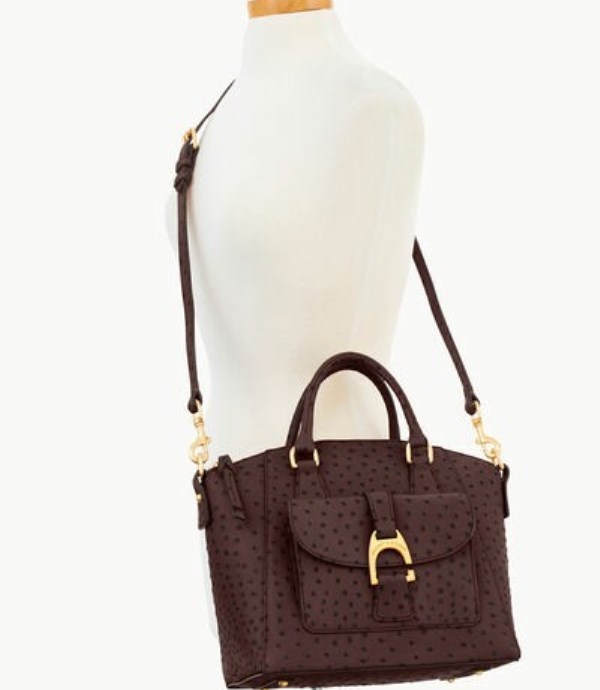 Brown Dooney And Bourke Ostrich Naomi Women's Crossbody Bags | 59HTUMIDA