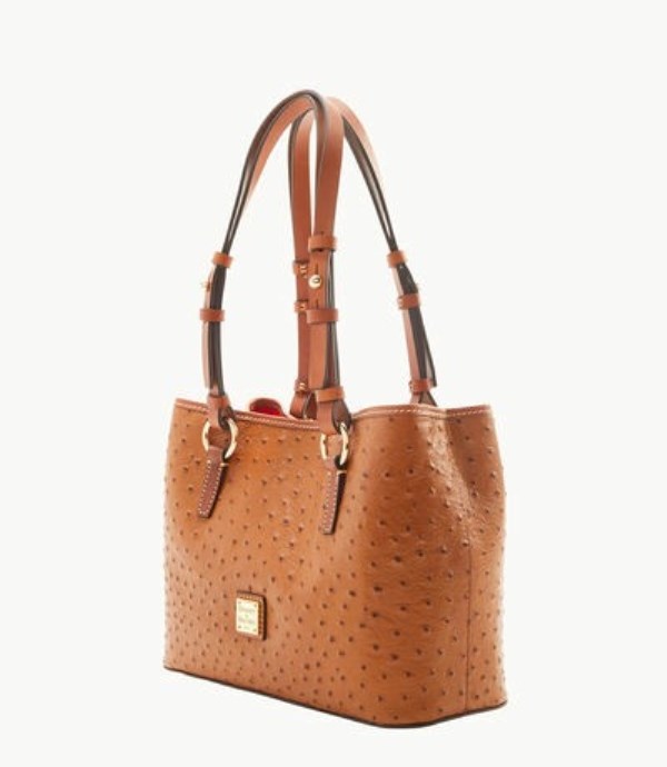 Brown Dooney And Bourke Ostrich Small Briana Women's Satchel Bags | 74ZTDKJAP