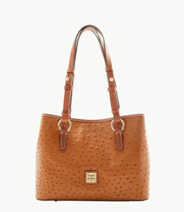 Brown Dooney And Bourke Ostrich Small Briana Women\'s Satchel Bags | 74ZTDKJAP