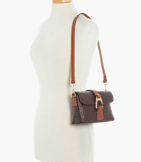 Brown Dooney And Bourke Ostrich Women's Crossbody Bags | 01PZQWEGV