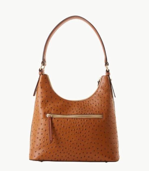 Brown Dooney And Bourke Ostrich Women's Hobo Bag | 03BMWFYHV