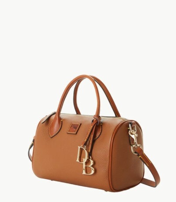 Brown Dooney And Bourke Pebble Grain Barrel Women's Satchel Bags | 83LEMHDRJ