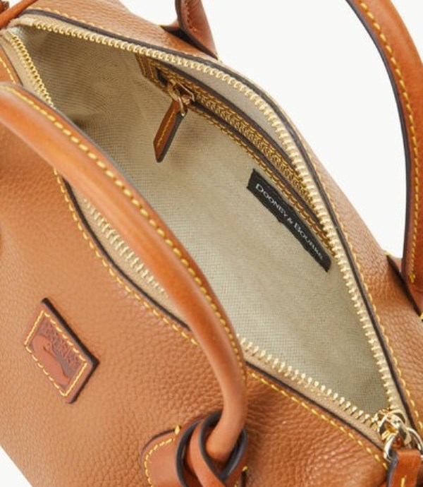 Brown Dooney And Bourke Pebble Grain Barrel Women's Satchel Bags | 83LEMHDRJ