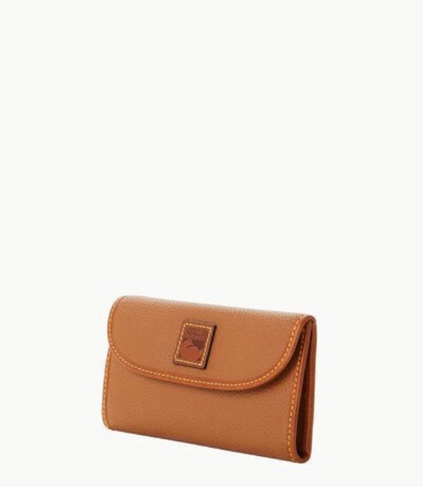 Brown Dooney And Bourke Pebble Grain Continental Women's Clutch Bag | 67AFEGQWH