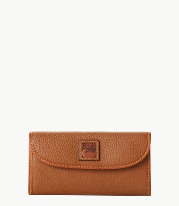 Brown Dooney And Bourke Pebble Grain Continental Women\'s Clutch Bag | 67AFEGQWH