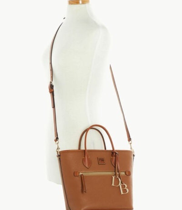 Brown Dooney And Bourke Pebble Grain Handle Women's Tote Bags | 37FYRPLVG