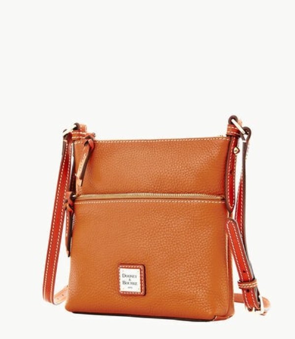 Brown Dooney And Bourke Pebble Grain Letter Carrier Women's Crossbody Bags | 58CNQTHSX