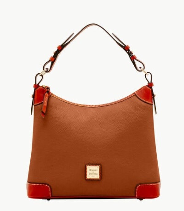 Brown Dooney And Bourke Pebble Grain Women\'s Hobo Bag | 27WGECPLB