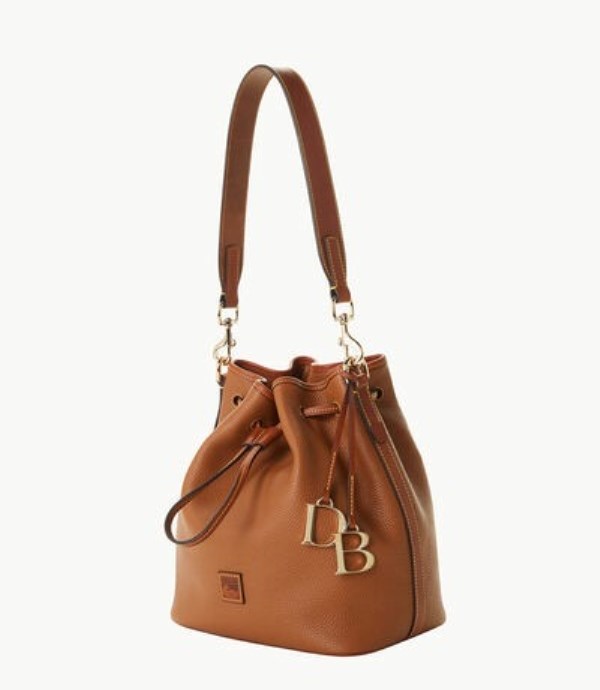 Brown Dooney And Bourke Pebble Grain Women's Shoulder Bags | 37RFUMLGQ