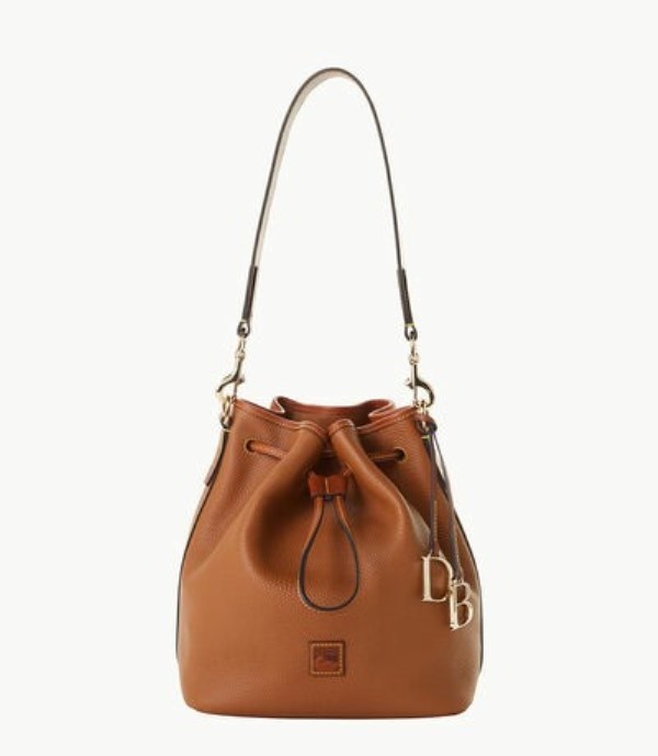 Brown Dooney And Bourke Pebble Grain Women\'s Shoulder Bags | 37RFUMLGQ