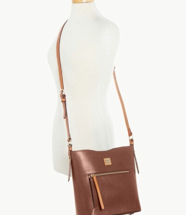 Brown Dooney And Bourke Saffiano Ridley Women's Crossbody Bags | 59MBALZQC