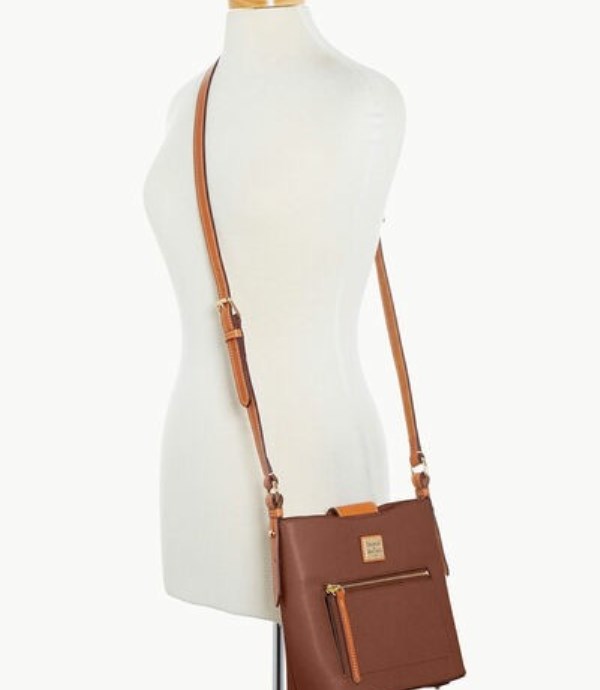 Brown Dooney And Bourke Saffiano Small Ridley Women's Crossbody Bags | 86DFMOJWI