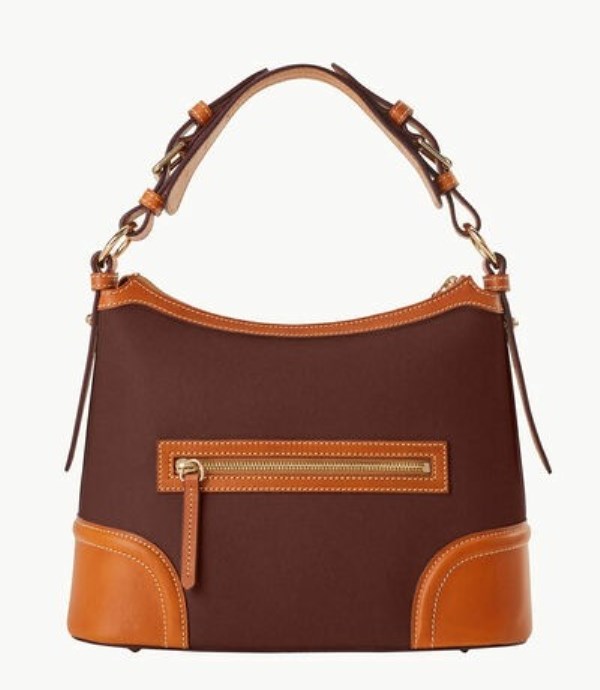 Brown Dooney And Bourke Saffiano Women's Hobo Bag | 50HFMRNDY