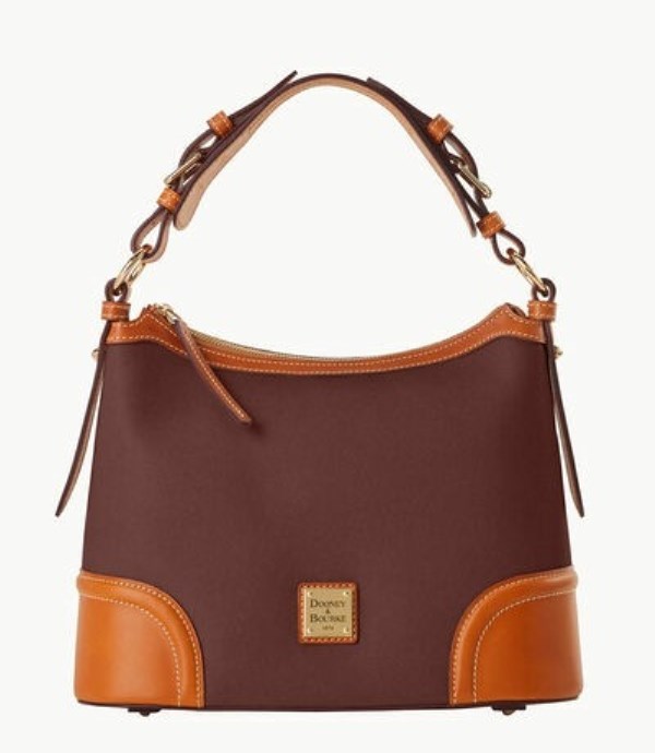 Brown Dooney And Bourke Saffiano Women\'s Hobo Bag | 50HFMRNDY