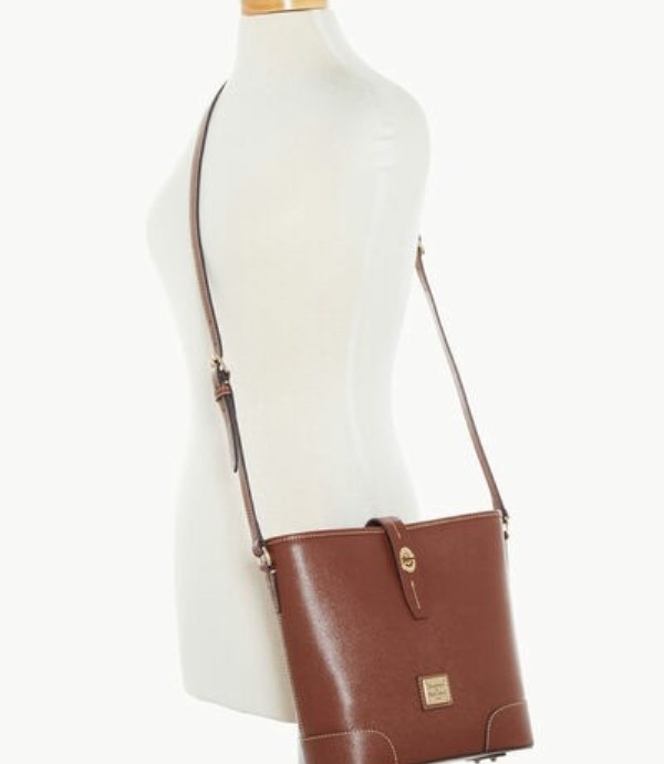 Brown Dooney And Bourke Saffiano Women's Bucket Bags | 85XEQAOGM