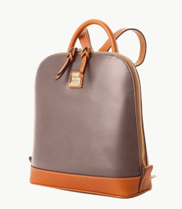 Brown Dooney And Bourke Wexford Leather Zip Pod Women's Backpacks | 07YCKULNS