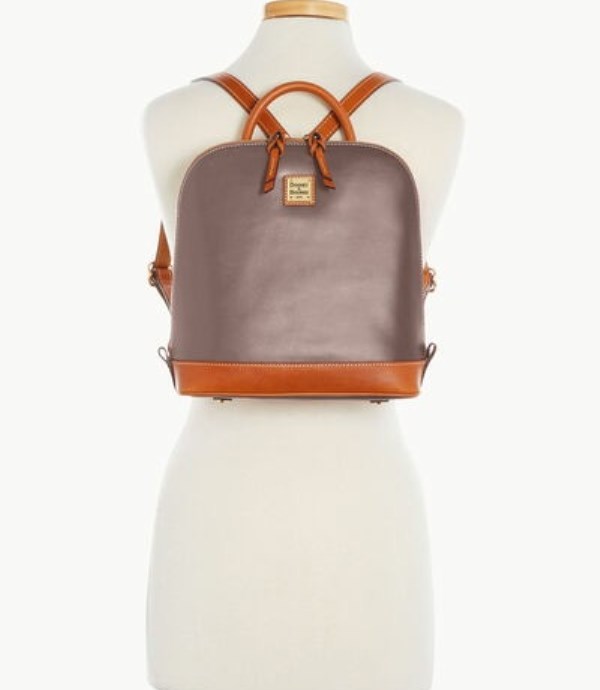 Brown Dooney And Bourke Wexford Leather Zip Pod Women's Backpacks | 07YCKULNS