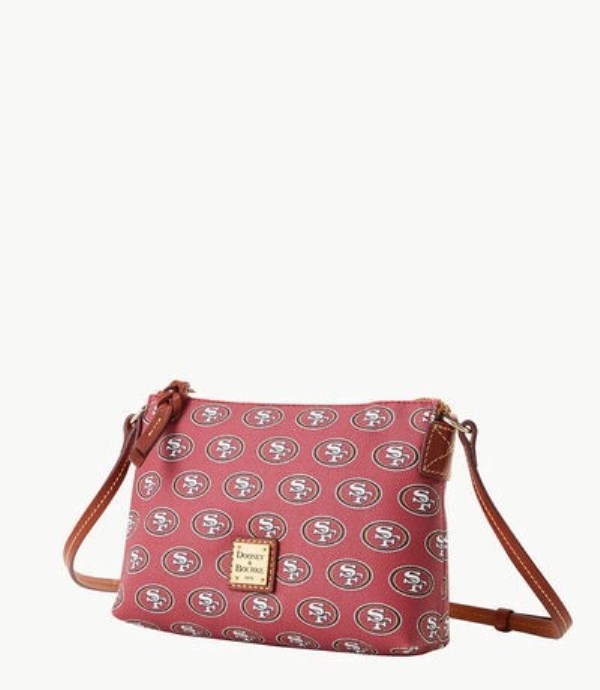 Burgundy Dooney And Bourke NFL 49ers Women's Crossbody Bags | 38IZWLFNM