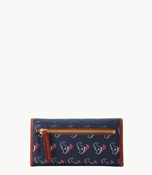 Dark Blue Dooney And Bourke NFL Texans Continental Women's Clutch Bag | 35IQWEBXC