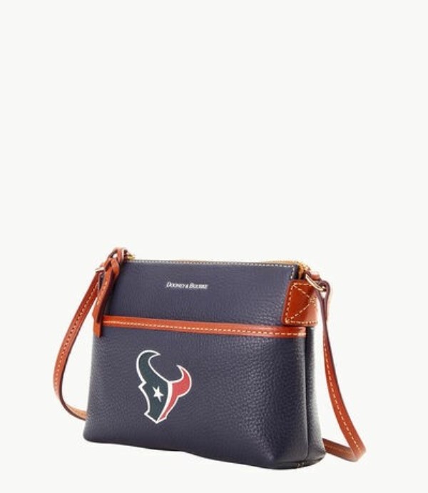 Dark Blue Dooney And Bourke NFL Texans Ginger Women's Crossbody Bags | 56CHJWIVS