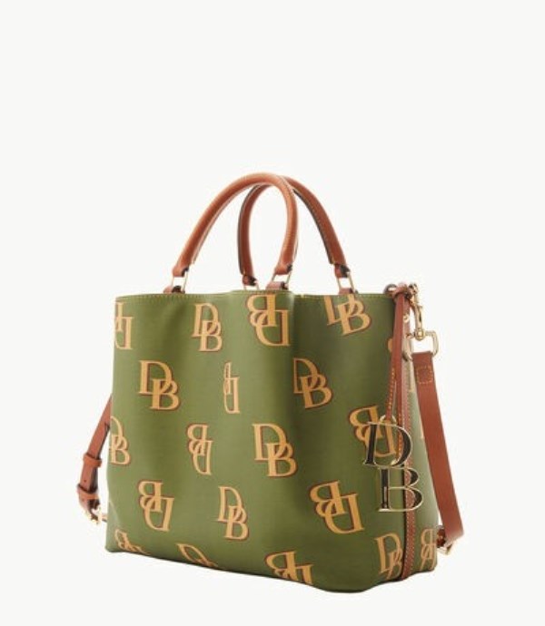 Green Dooney And Bourke Monogram Large Barlow Women's Crossbody Bags | 47KUOSLGE