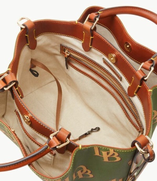 Green Dooney And Bourke Monogram Large Barlow Women's Crossbody Bags | 47KUOSLGE