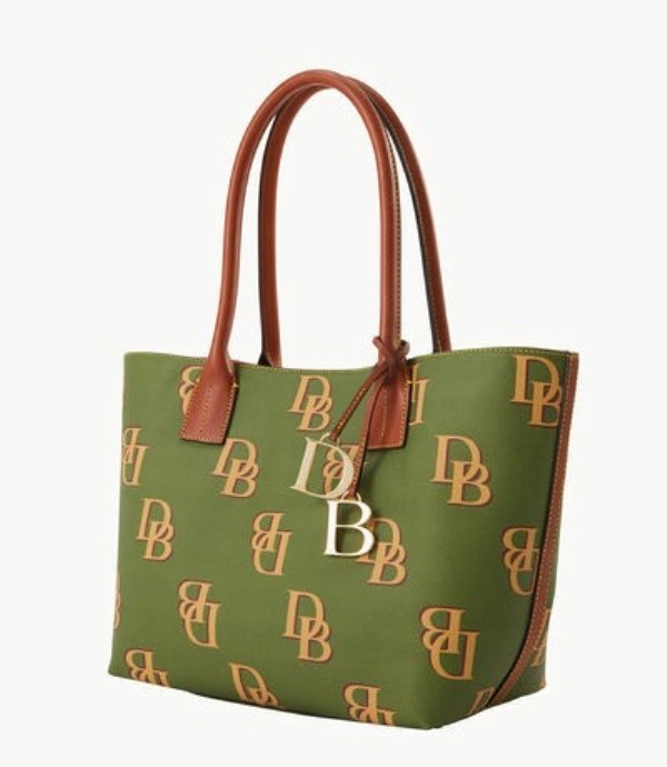 Green Dooney And Bourke Monogram Small Russel Women's Tote Bags | 92NXTIVAM