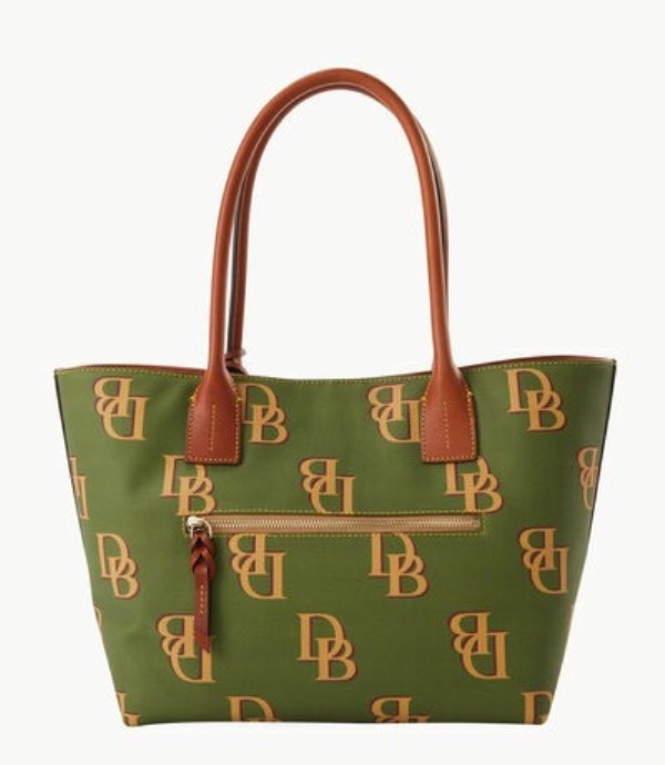 Green Dooney And Bourke Monogram Small Russel Women's Tote Bags | 92NXTIVAM