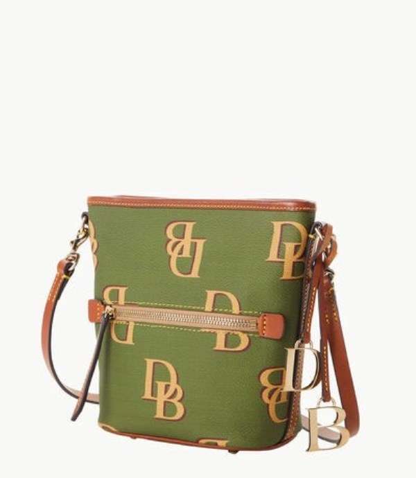 Green Dooney And Bourke Monogram Small Zip Women's Shoulder Bags | 30RFKQELI