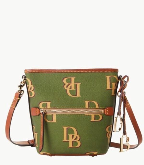 Green Dooney And Bourke Monogram Small Zip Women\'s Shoulder Bags | 30RFKQELI