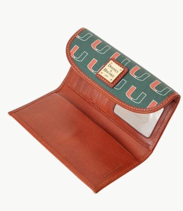 Green Dooney And Bourke NCAA Miami Continental Women's Clutch Bag | 17IJVODNS