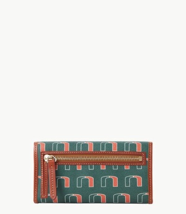 Green Dooney And Bourke NCAA Miami Continental Women's Clutch Bag | 17IJVODNS