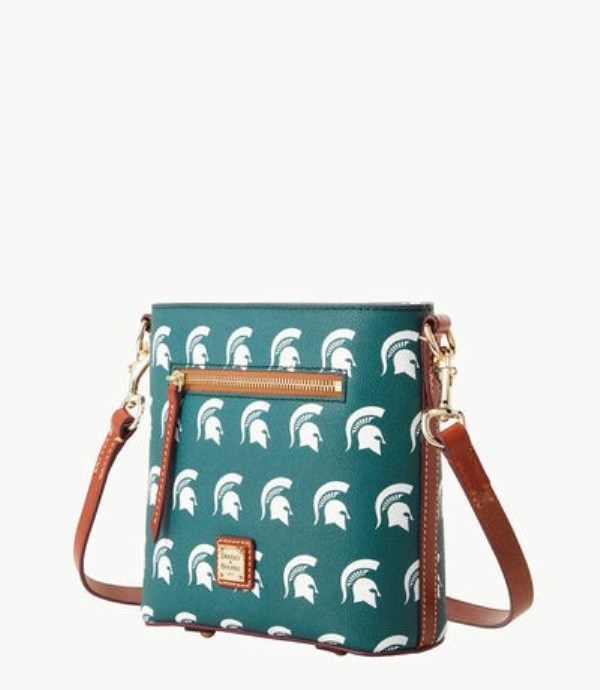 Green Dooney And Bourke NCAA Michigan State Small Zip Women's Crossbody Bags | 26TXZGWHP