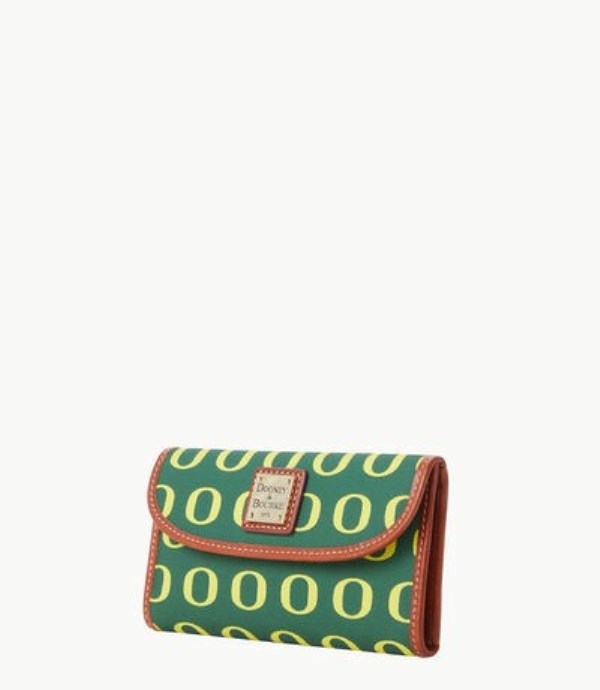 Green Dooney And Bourke NCAA Oregon Continental Women's Clutch Bag | 87YFVNRXD