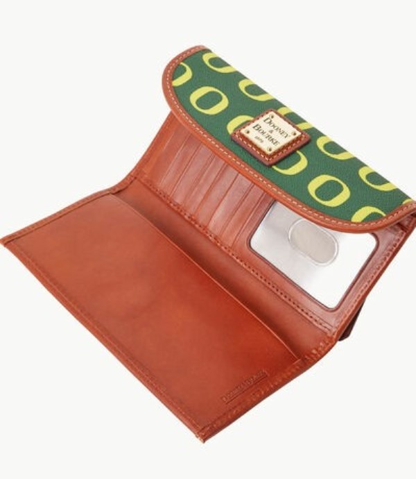 Green Dooney And Bourke NCAA Oregon Continental Women's Clutch Bag | 87YFVNRXD