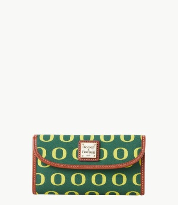 Green Dooney And Bourke NCAA Oregon Continental Women\'s Clutch Bag | 87YFVNRXD