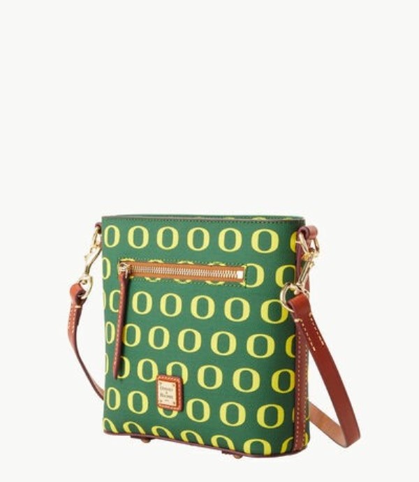 Green Dooney And Bourke NCAA Oregon Small Zip Women's Crossbody Bags | 84WFAKXOD