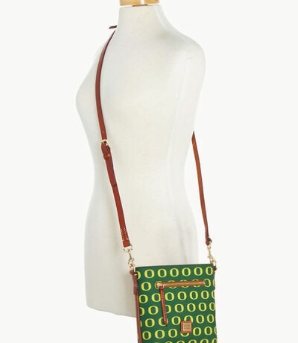 Green Dooney And Bourke NCAA Oregon Small Zip Women's Crossbody Bags | 84WFAKXOD