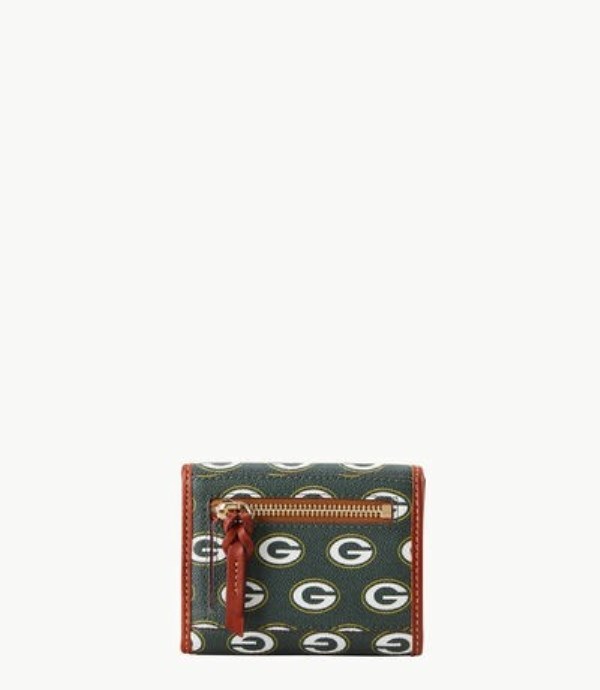 Green Dooney And Bourke NFL Packers Flap Credit Women's Wallets | 30GAFQCYL