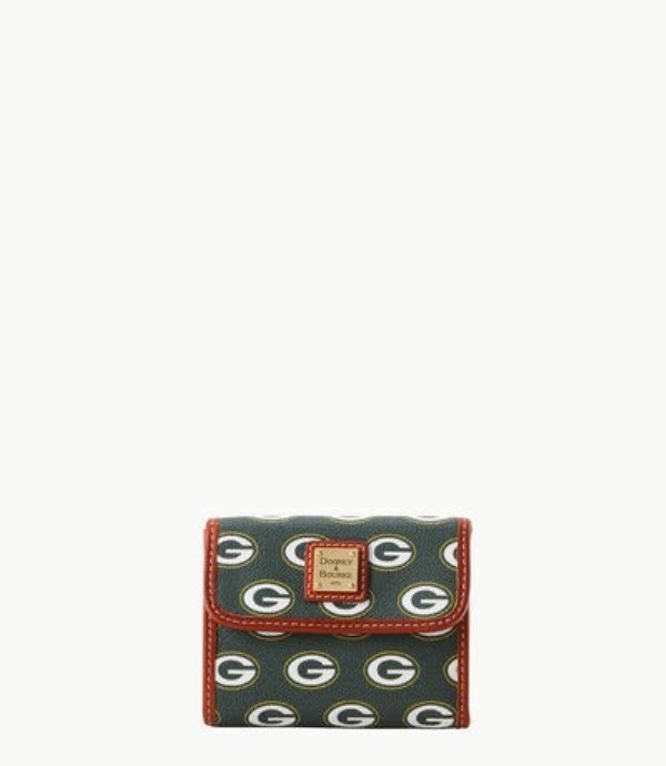 Green Dooney And Bourke NFL Packers Flap Credit Women\'s Wallets | 30GAFQCYL