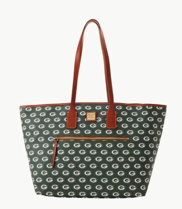 Green Dooney And Bourke NFL Packers Large Women\'s Tote Bags | 15YLWUKGV